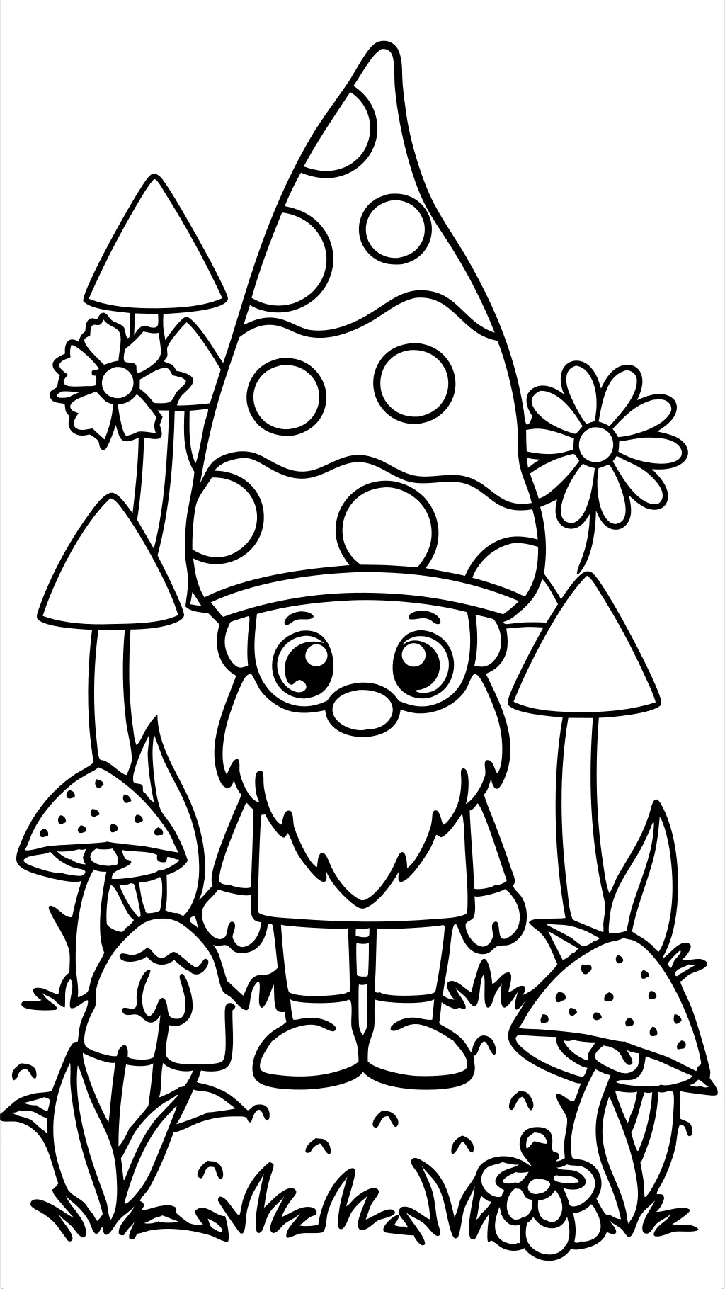 gnome coloring pages